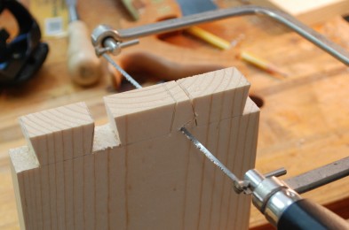 Remove waist with a coping saw