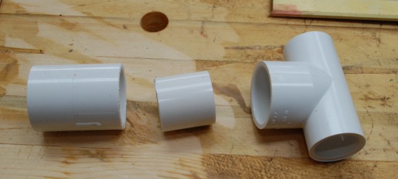 1" coupler into 1" tee with 3/4" sides